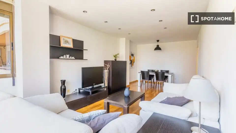 Living room of Flat for rent in Valencia  with Air Conditioner, Heating and Furnished