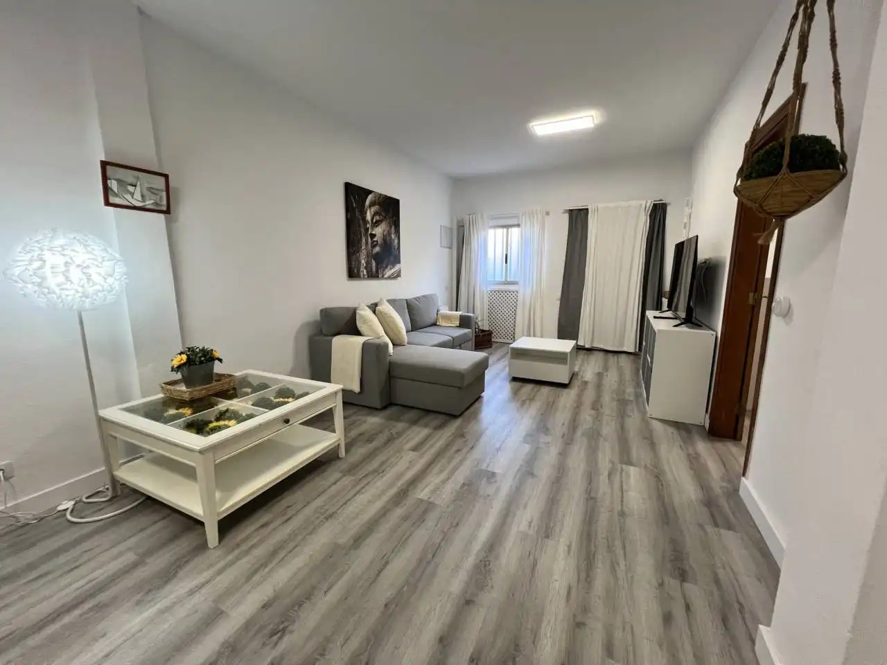 Living room of Flat for sale in Arona  with Parquet flooring and Furnished
