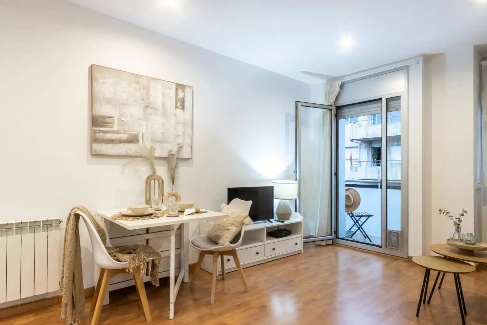 Wohnzimmer von Wohnung zum Verkauf in Terrassa mit Heizung, Parkett und Terrasse