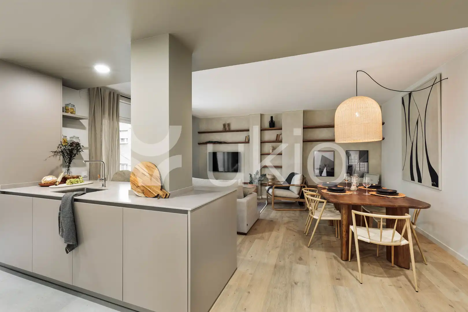 Kitchen of Apartments for rent in Barcelona  with Air Conditioner, Heating and Terrace