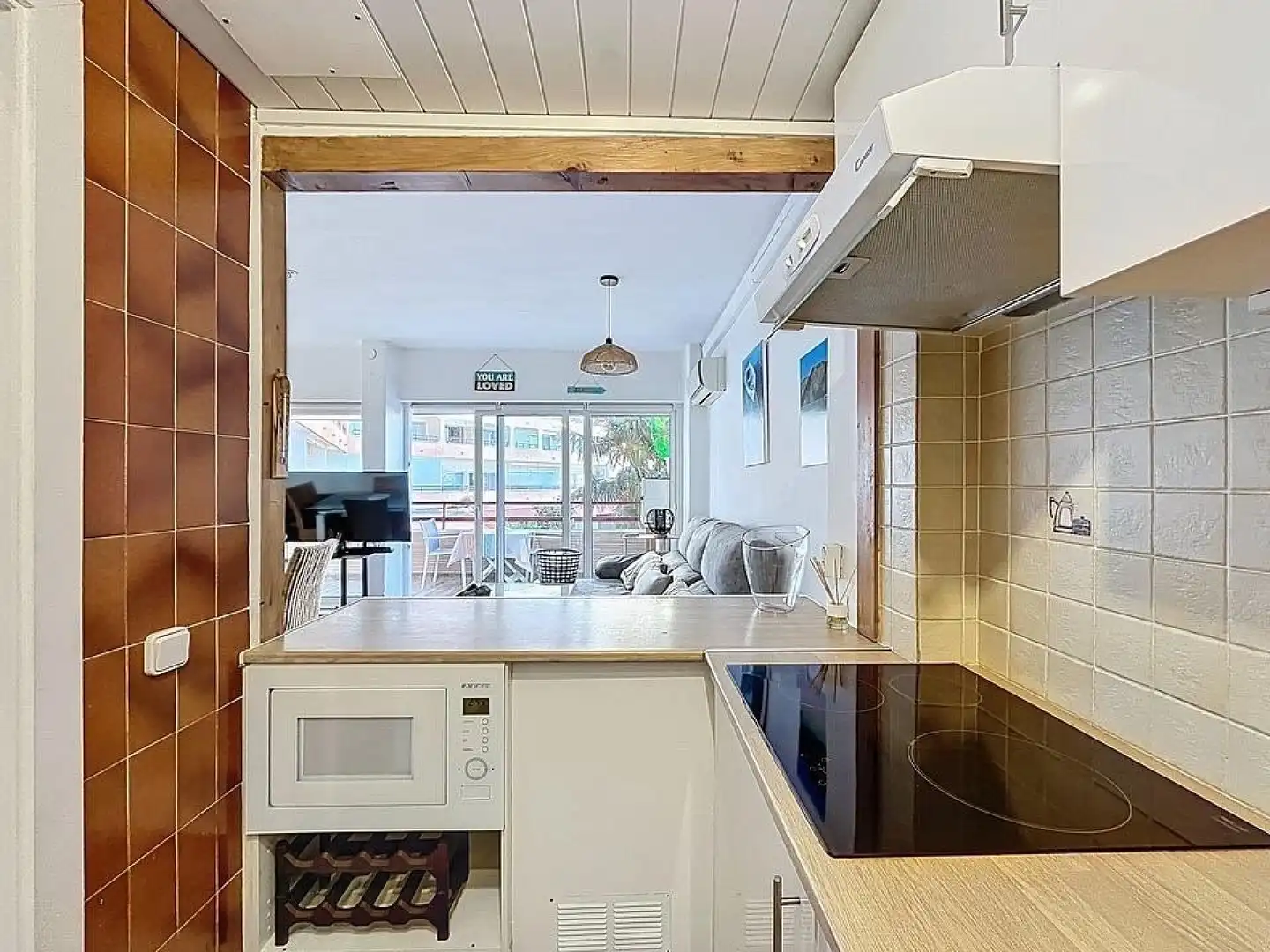 Kitchen of Apartments for sale in Roses  with Air Conditioner, Heating and Balcony