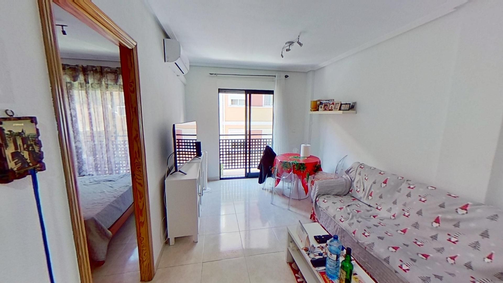 Sala de estar de Piso en venta en Alicante / Alacant con Aire acondicionado, Amueblado y Balcón