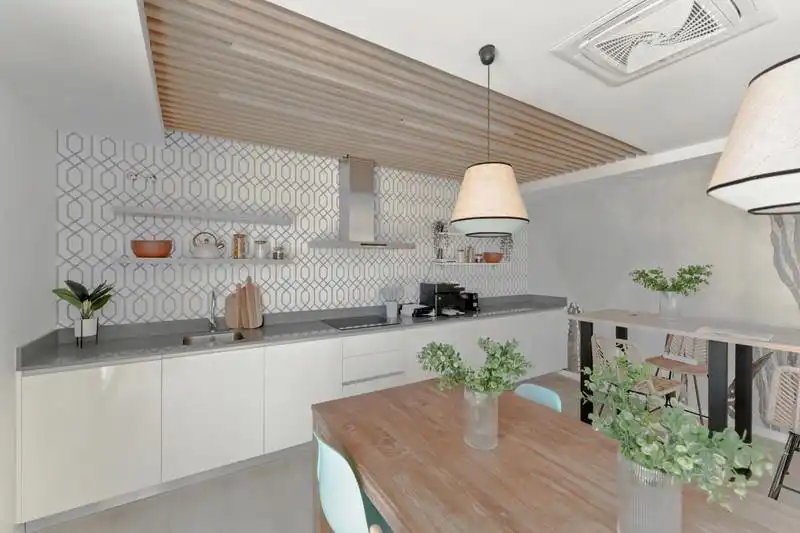 Cocina de Apartamento de alquiler en Estepona con Aire acondicionado, Calefacción y Terraza