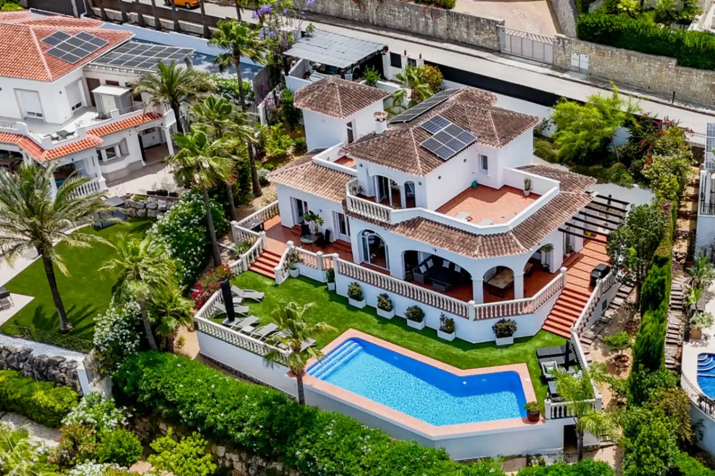Exterior view of Houses for sale in Jávea / Xàbia  with Air Conditioner, Terrace and Swimming Pool