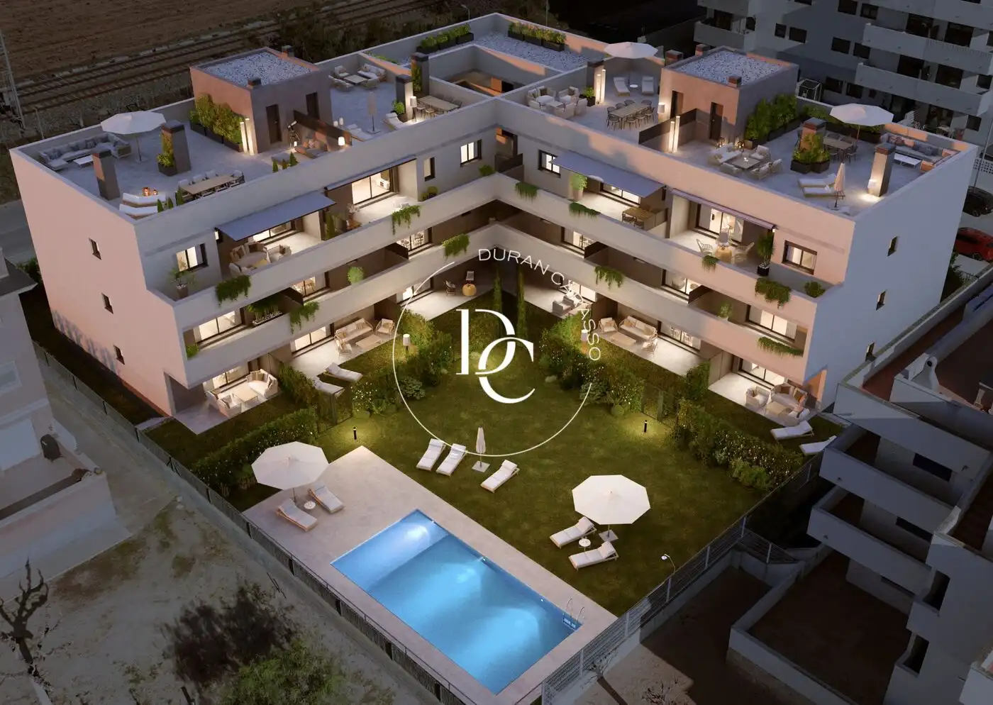 Vista exterior de Pis en venda en Cubelles amb Aire condicionat, Jardí privat i Terrassa