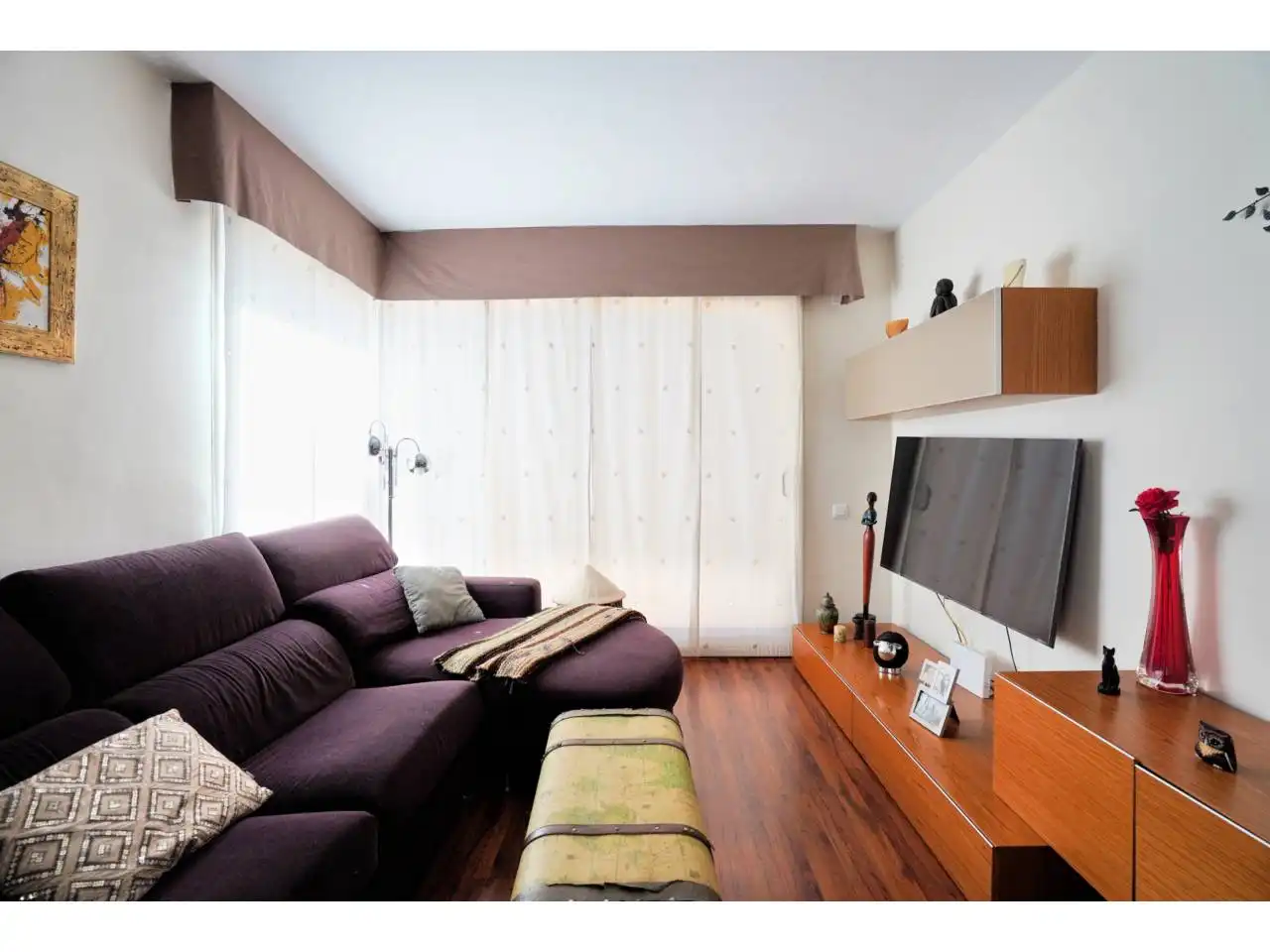 Living room of Flat for sale in Polinyà  with Heating, Private garden and Parquet flooring