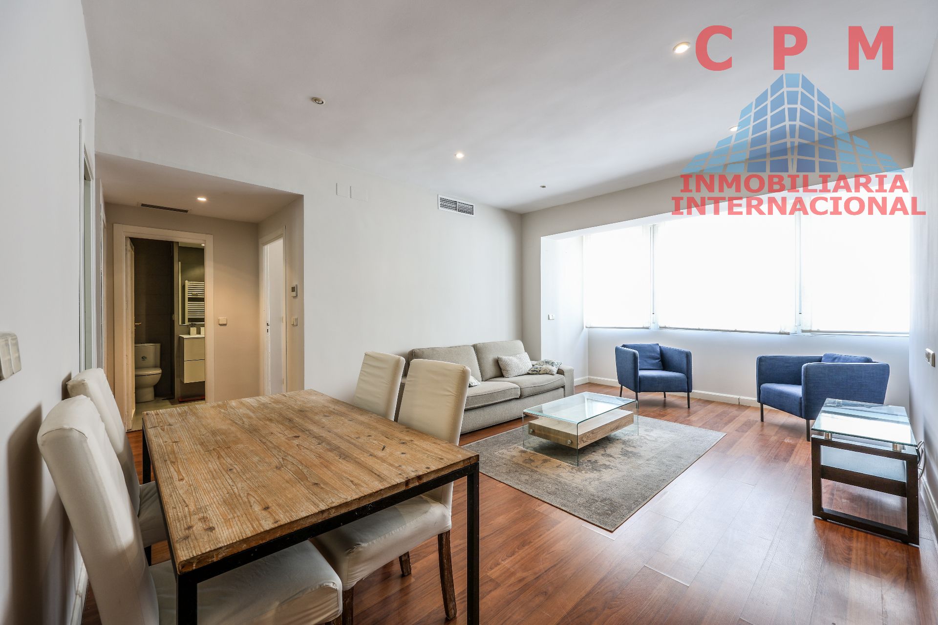 Sala d'estar de Pis de lloguer en  Madrid Capital amb Aire condicionat, Calefacció i Parquet