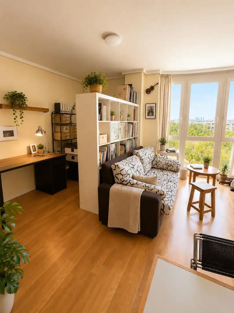 Living room of Flat for sale in Madrid  with Air Conditioner, Heating and Private garden