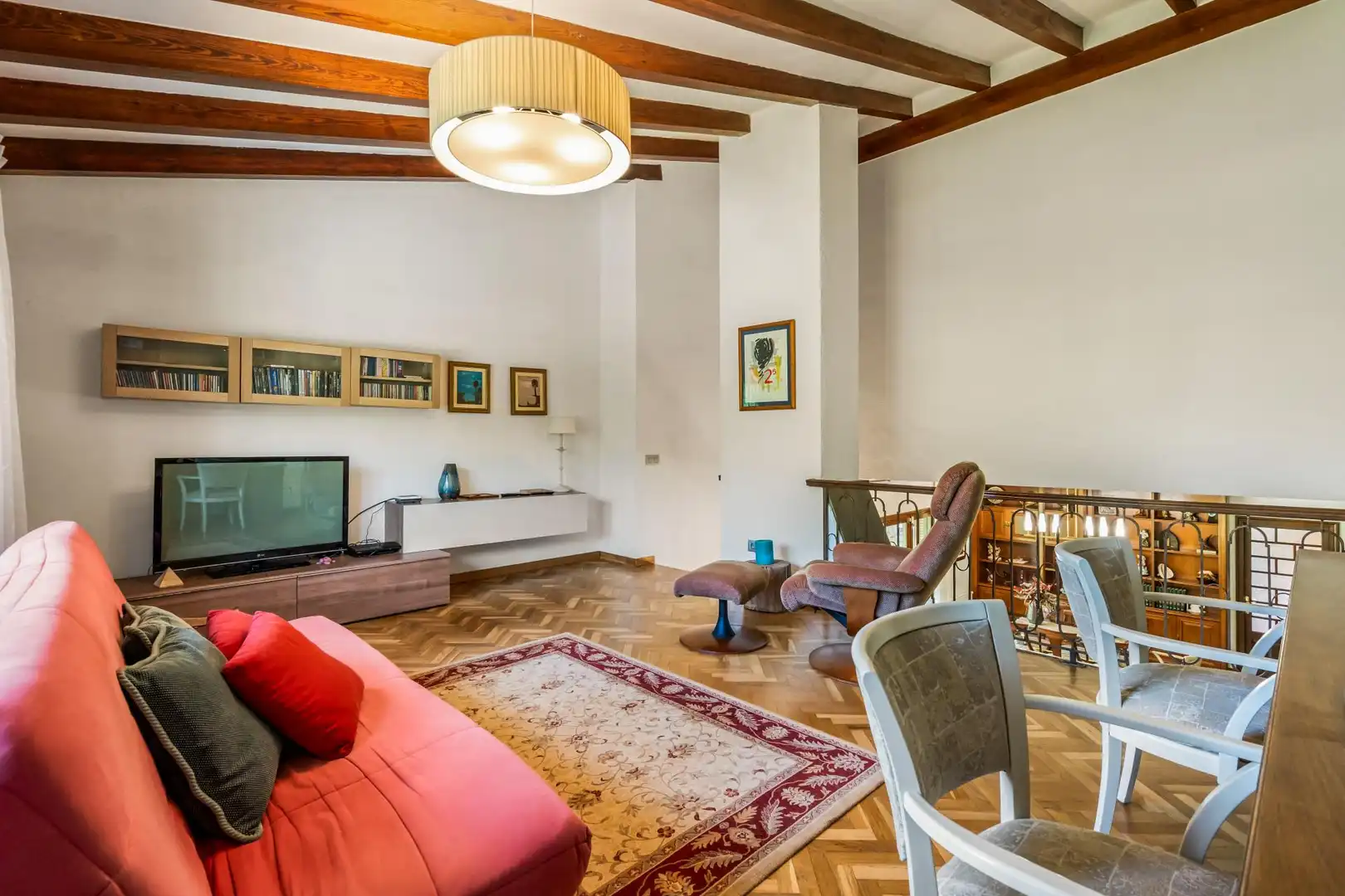 Sala d'estar de Casa o xalet en venda en Cardedeu amb Calefacció, Jardí privat i Terrassa