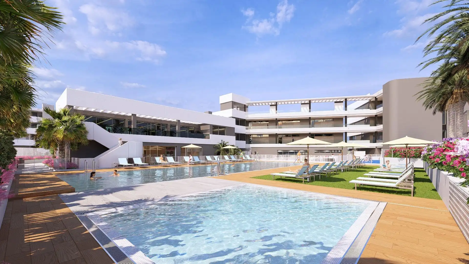 Swimming pool of Apartments for sale in Torrevieja  with Terrace, Storage room and Jacuzzi