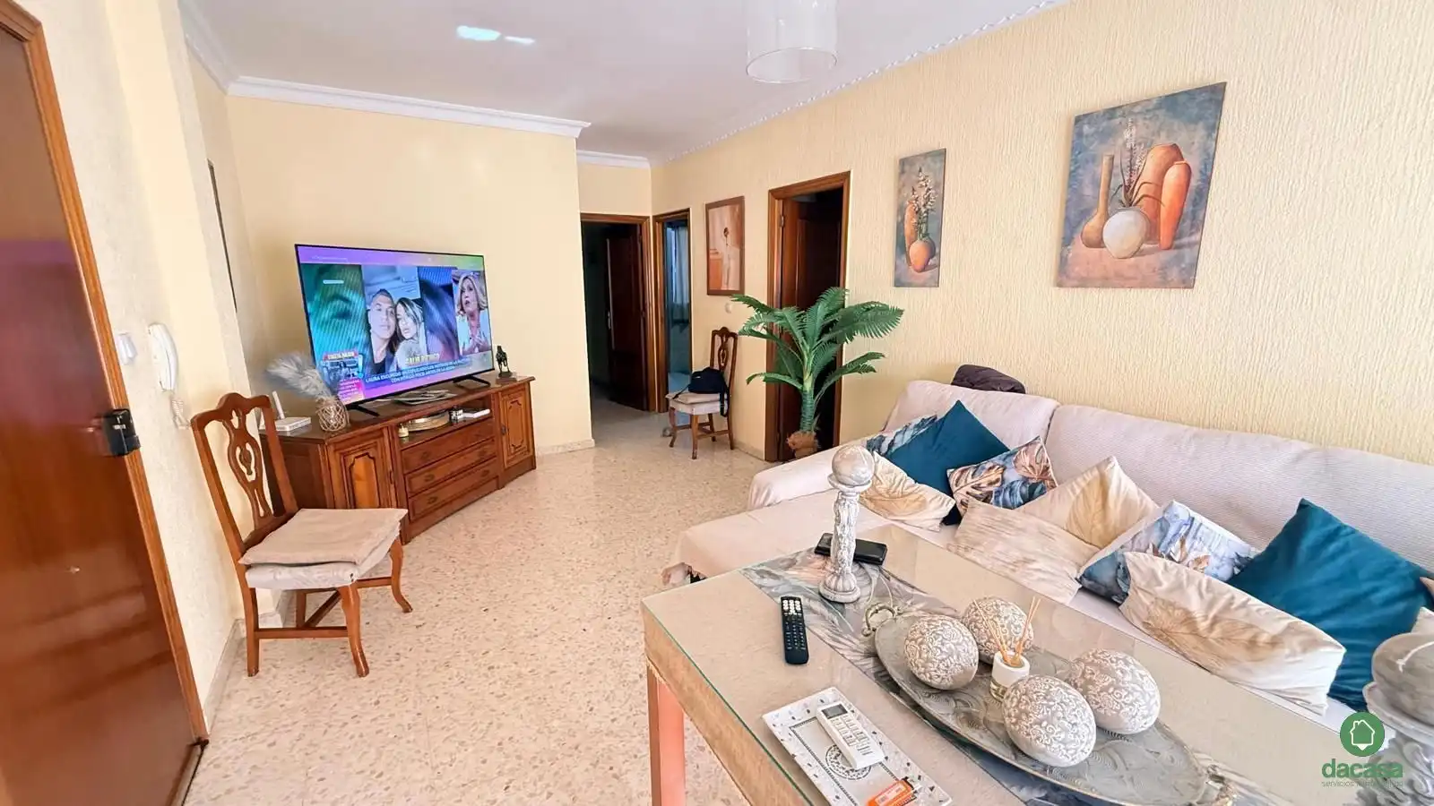 Sala de estar de Piso en venta en Trigueros con Aire acondicionado, Terraza y Amueblado