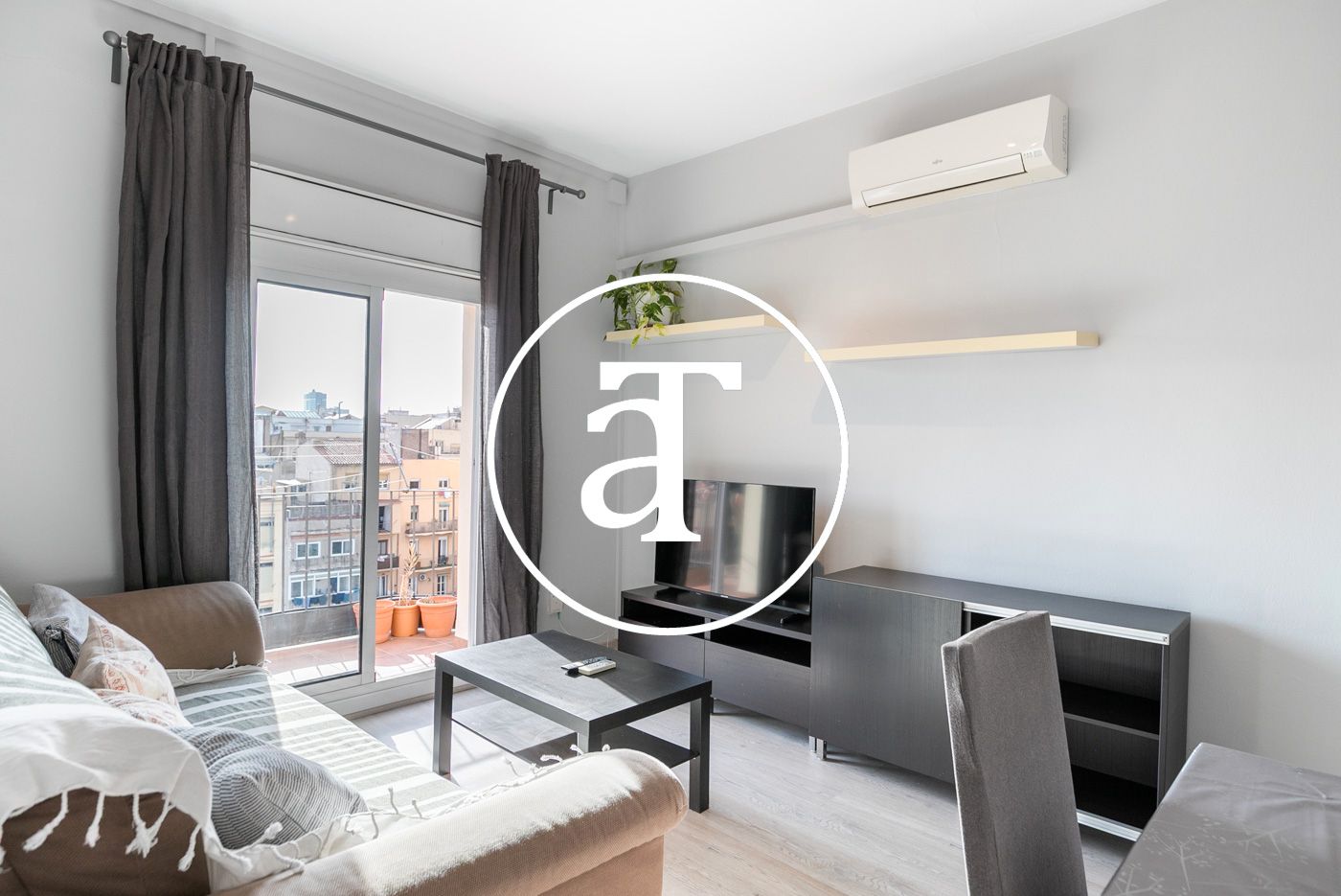 Bedroom of Flat to rent in  Barcelona Capital  with Air Conditioner, Heating and Terrace