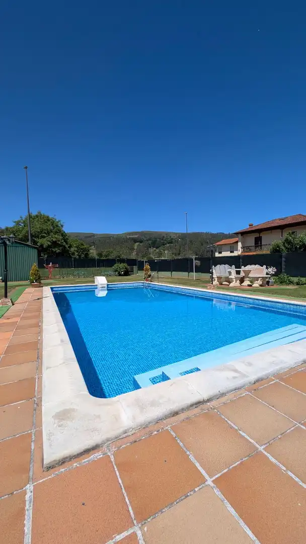 Swimming pool of Houses for sale in Los Corrales de Buelna   with Heating, Private garden and Terrace