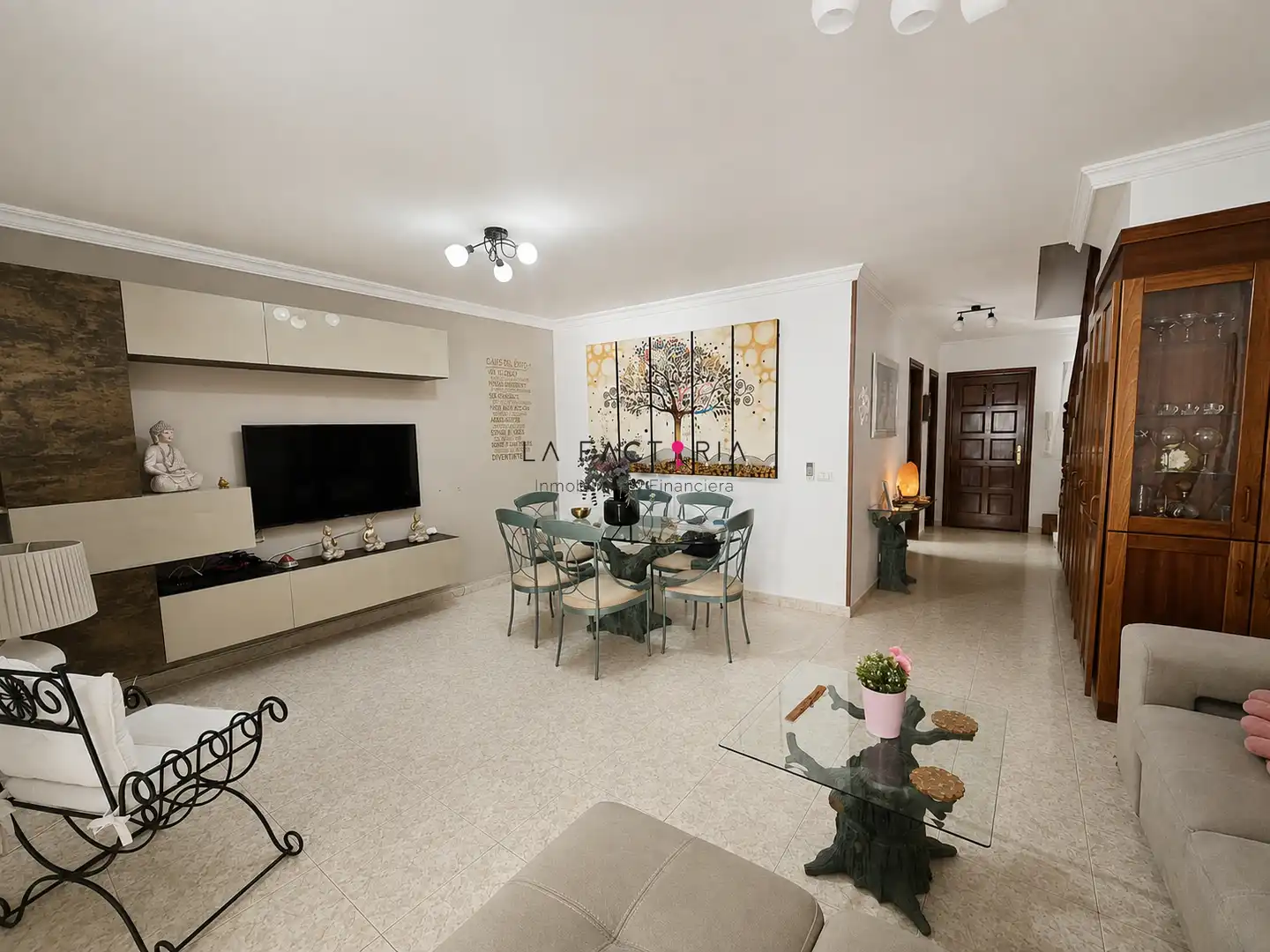 Sala d'estar de Casa adosada en venda en San Miguel de Abona amb Aire condicionat, Jardí privat i Terrassa