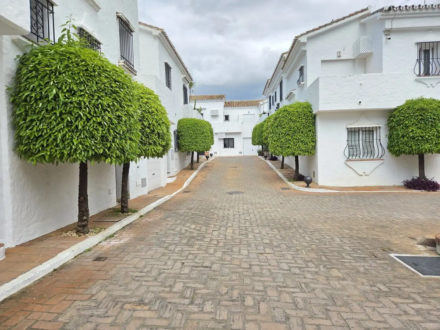 Vista exterior de Casa adosada en venda en Marbella amb Aire condicionat, Terrassa i Moblat