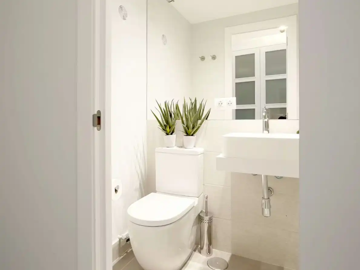 Bathroom of Study for rent in Madrid  with Air Conditioner, Heating and Parquet flooring