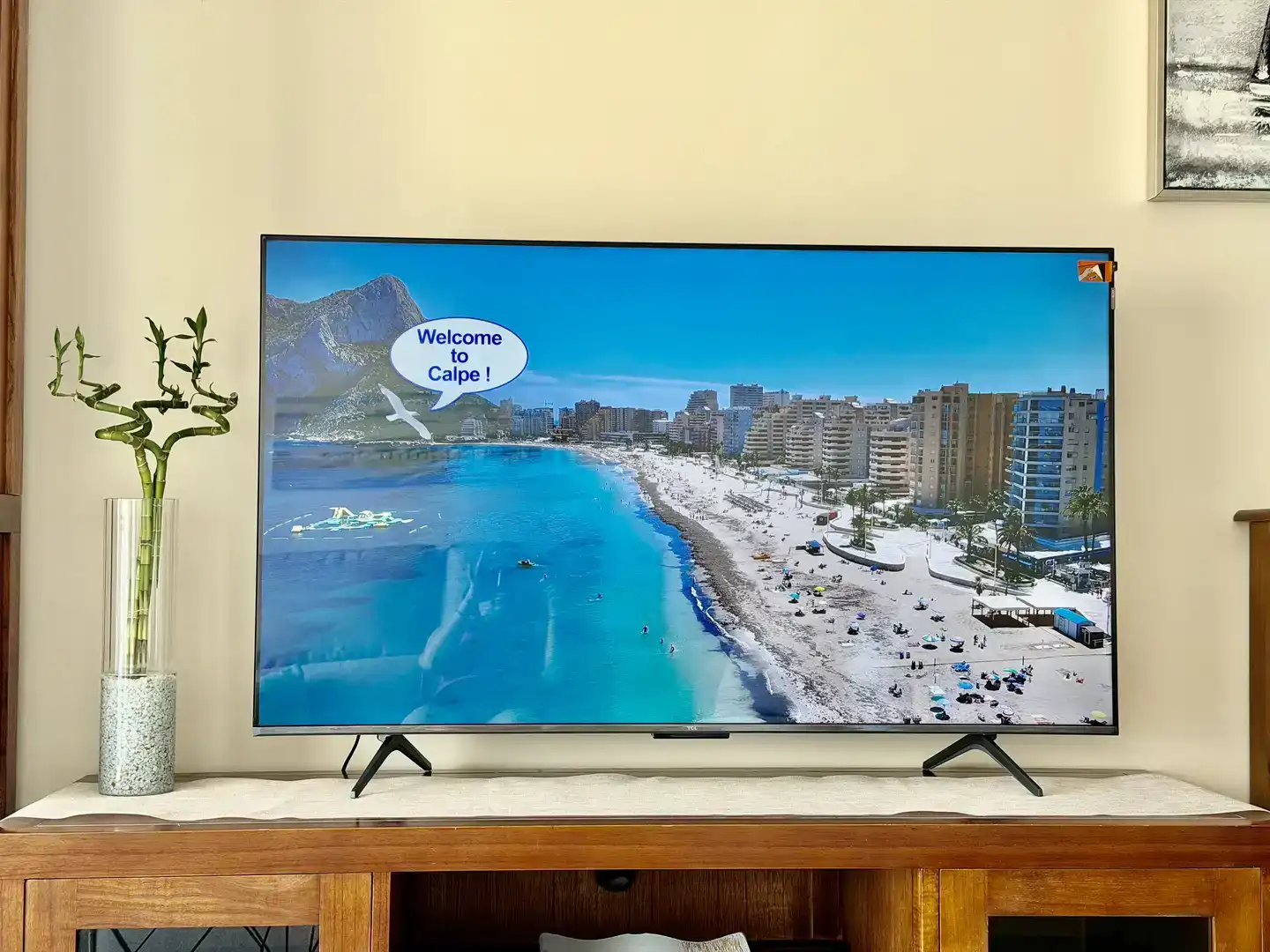 Wohnzimmer von Wohnung zur Miete in Calpe / Calp mit Klimaanlage, Privatgarten und Abstellraum