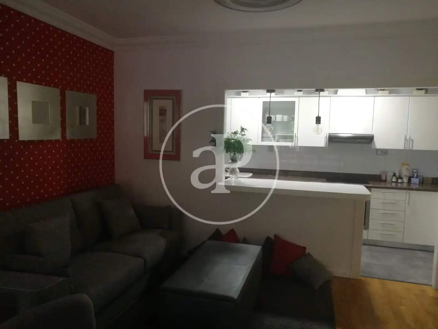 Wohnzimmer von Wohnung zur Miete in Valencia mit Klimaanlage, Möbliert und Balkon