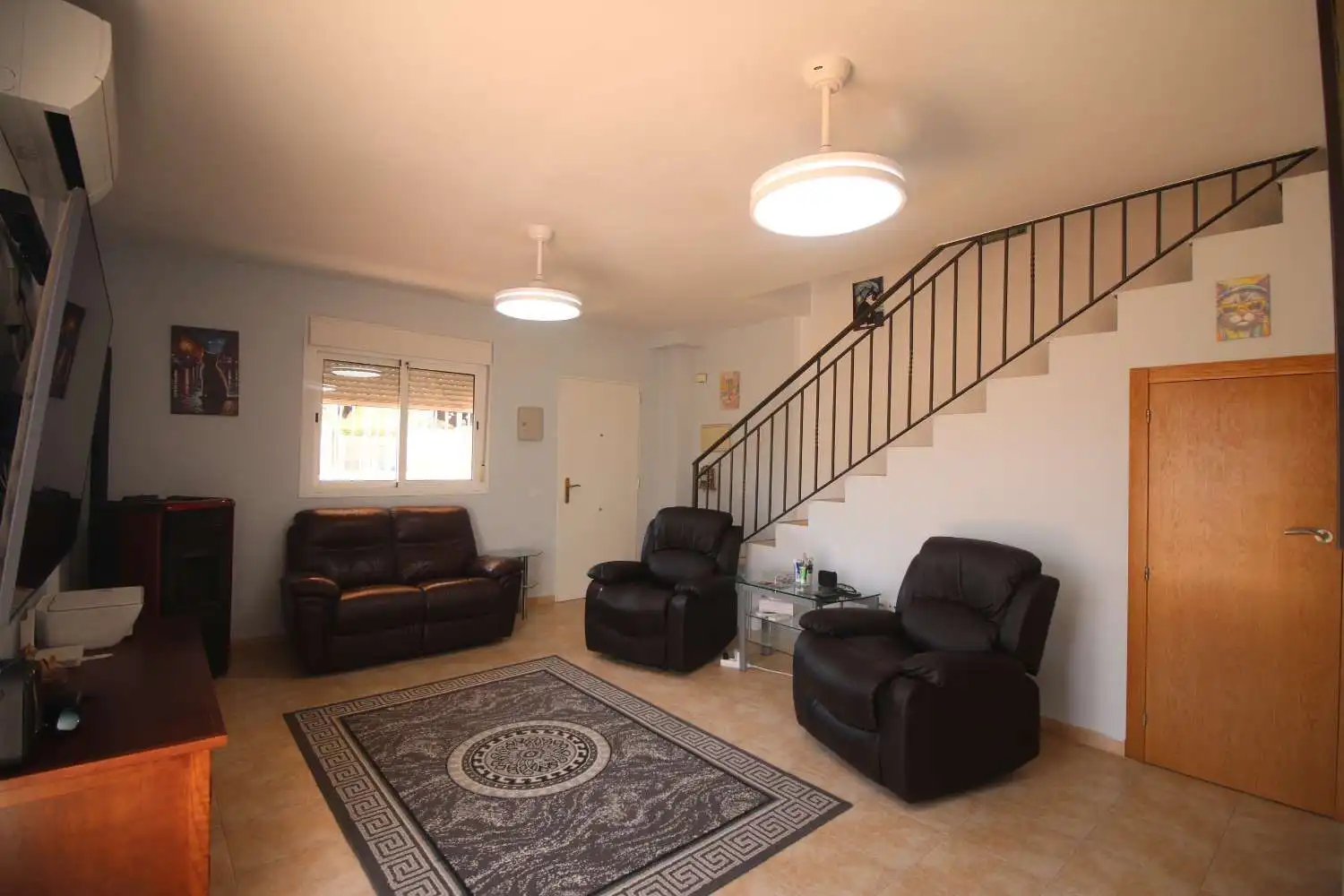 Sala de estar de Casa adosada en venta en Cuevas del Almanzora con Aire acondicionado, Terraza y Piscina