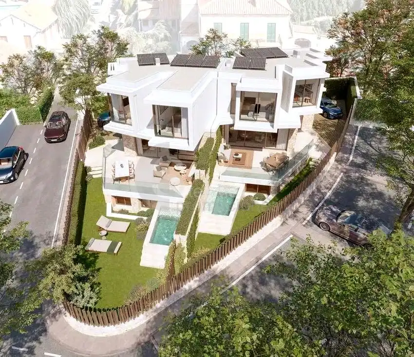 Vista exterior de Casa adosada en venta en Málaga con Aire acondicionado, Jardín privado y Terraza