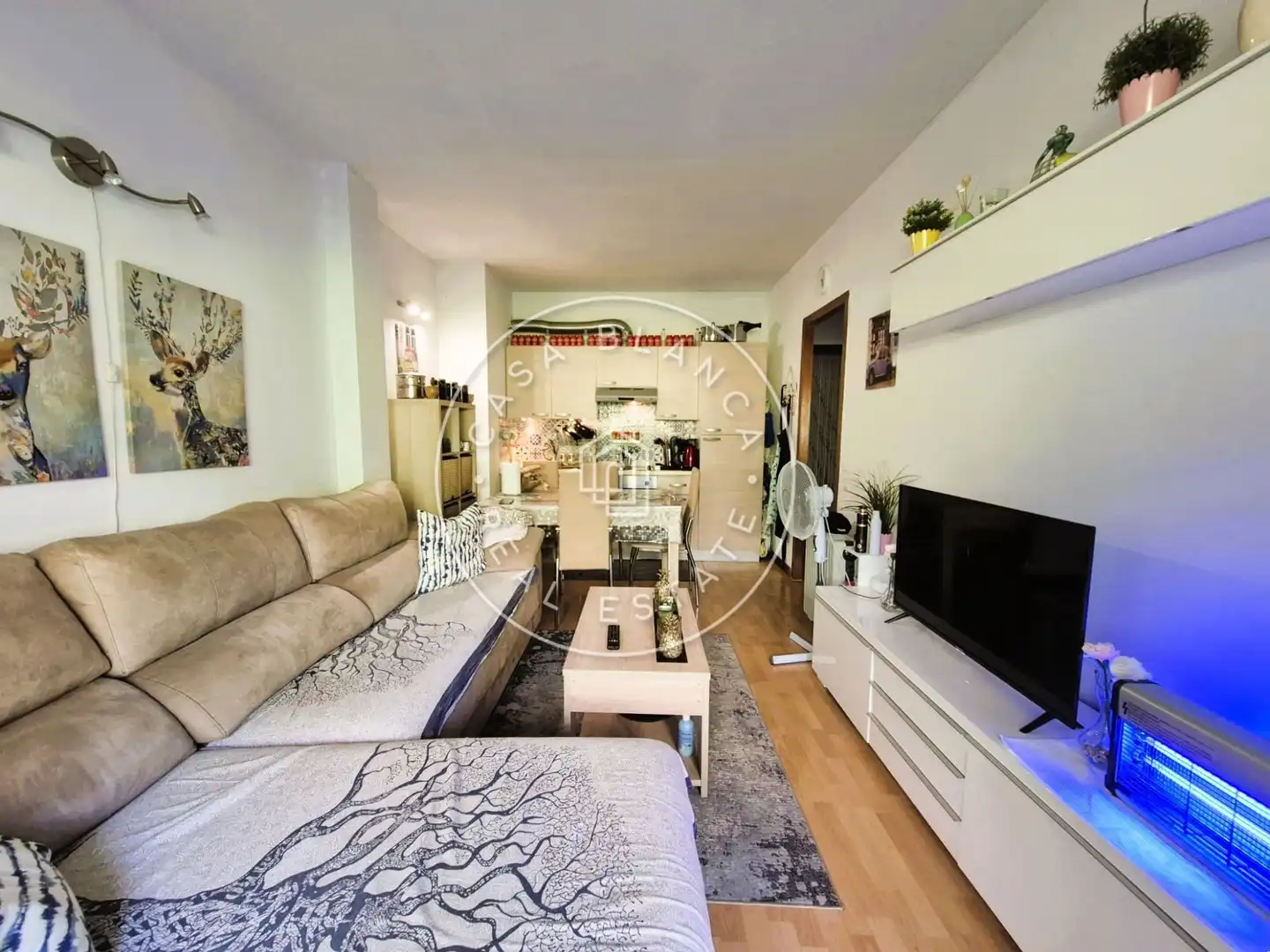 Sala de estar de Apartamento en venta en Lloret de Mar con Amueblado y Piscina comunitaria