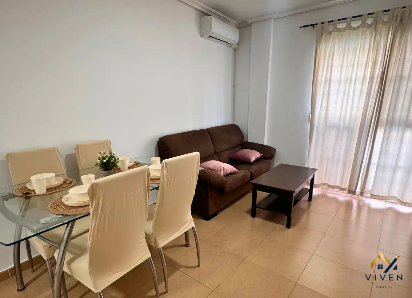 Sala d'estar de Pis en venda en Murcia amb Aire condicionat, Moblat i Forn