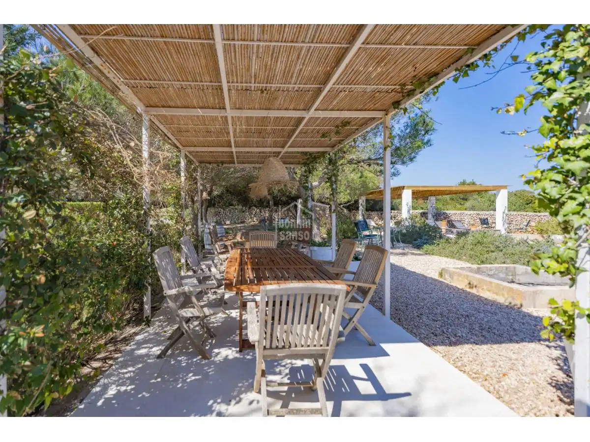 Terraza de Finca rústica en venta en Sant Lluís con Jardín privado, Terraza y Piscina