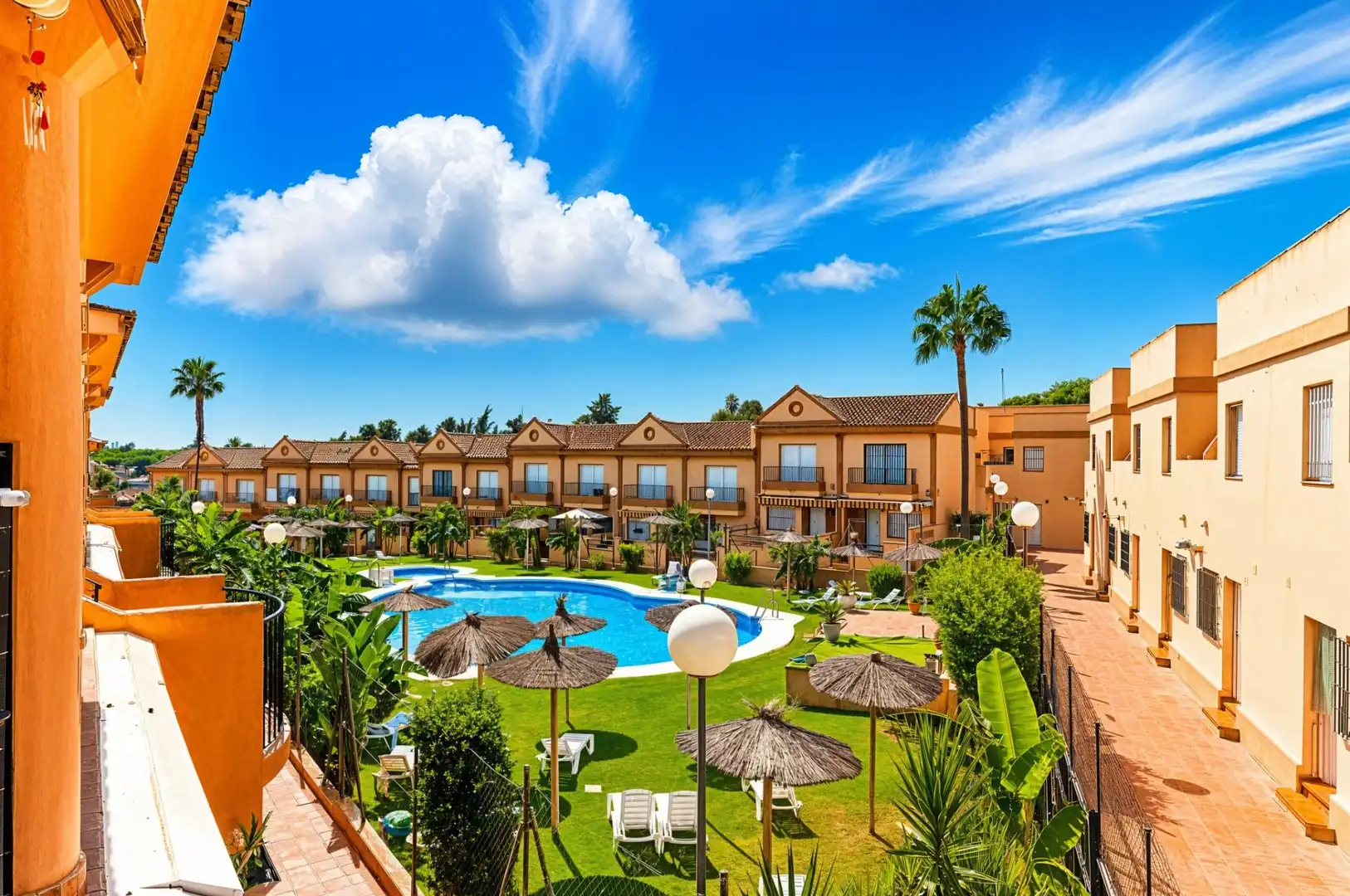 Vista exterior de Apartamento en venta en Chiclana de la Frontera con Aire acondicionado, Jardín privado y Terraza