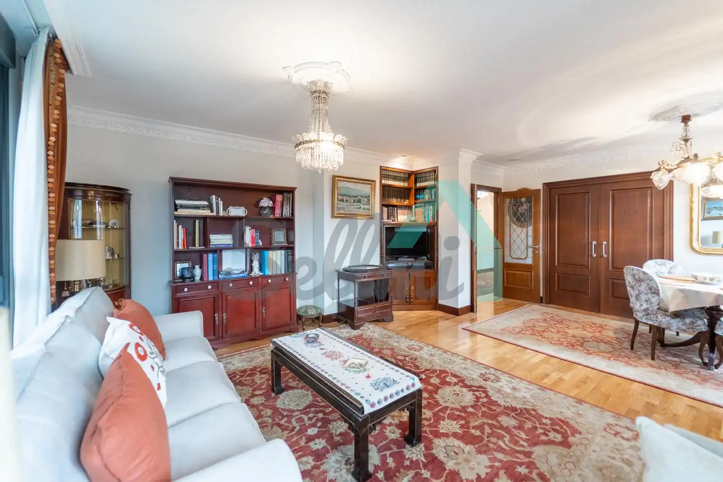 Wohnzimmer von Wohnung zur Miete in Oviedo  mit Heizung, Parkett und Möbliert