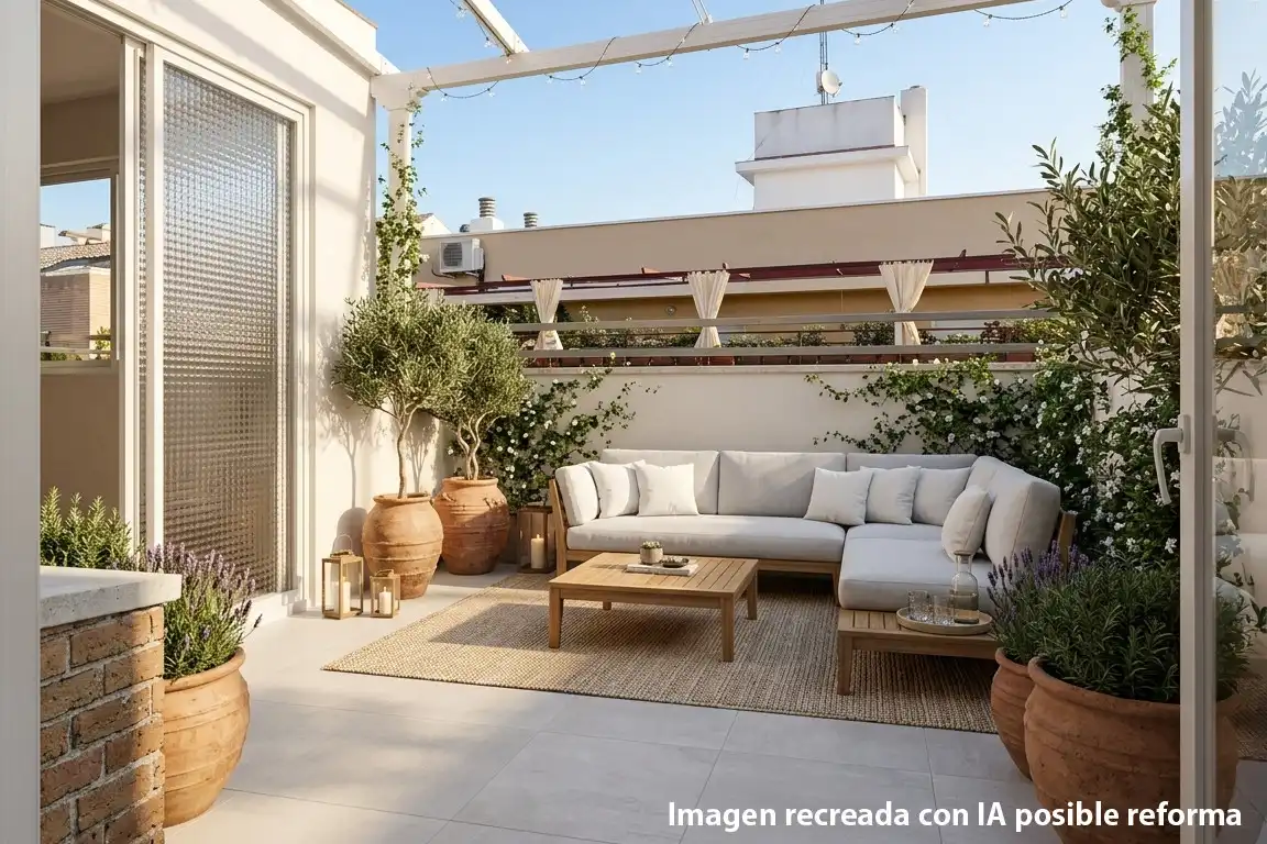Terrasse von Dachboden zum Verkauf in Madrid mit Klimaanlage, Heizung und Parkett