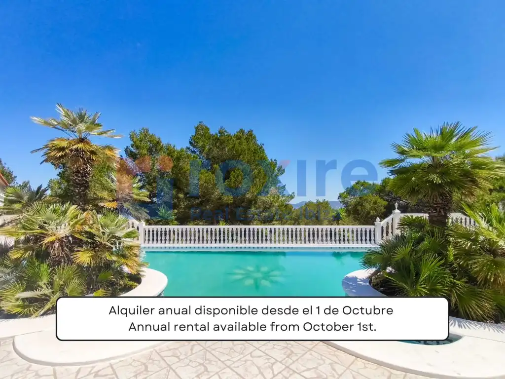Vista exterior de Casa o xalet de lloguer en Sant Josep de sa Talaia amb Aire condicionat, Jardí privat i Terrassa