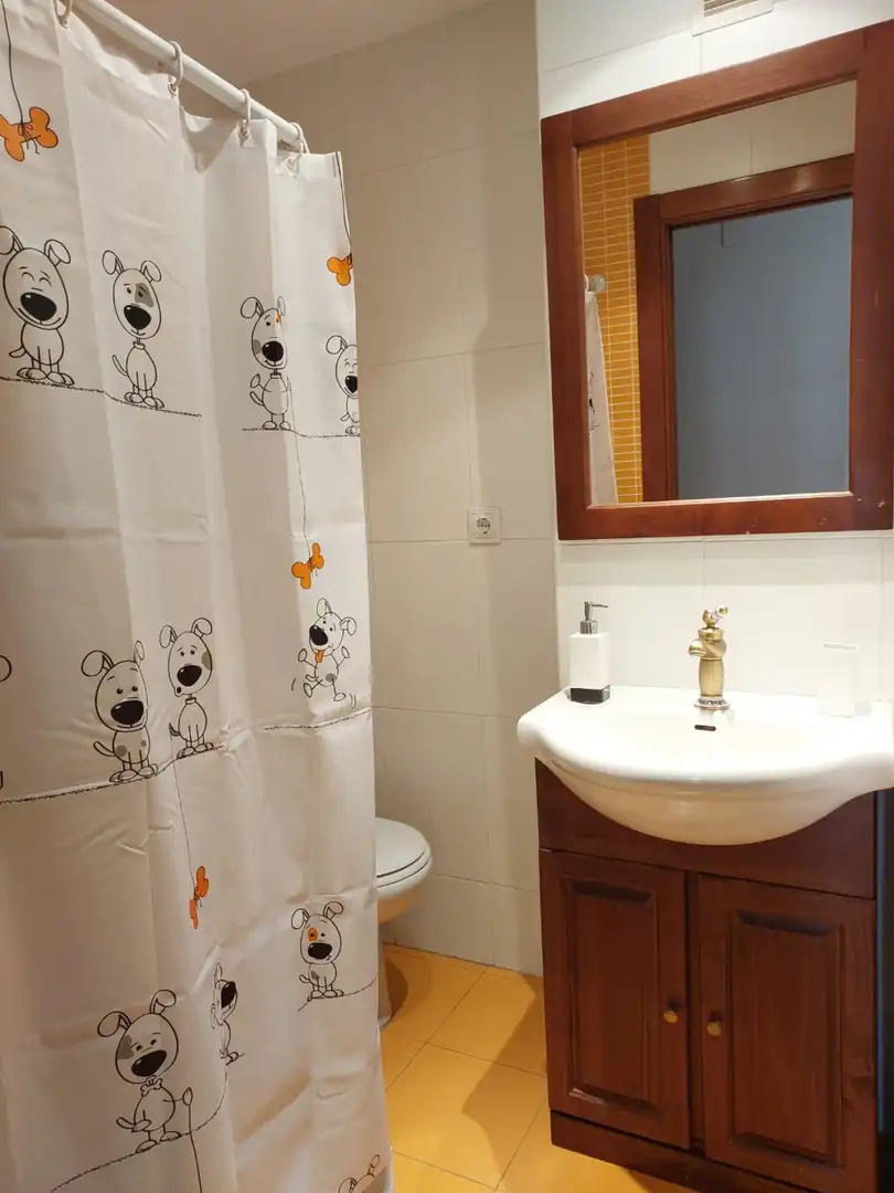 Baño de Piso de alquiler en Gijón  con Calefacción, Jardín privado y Parquet