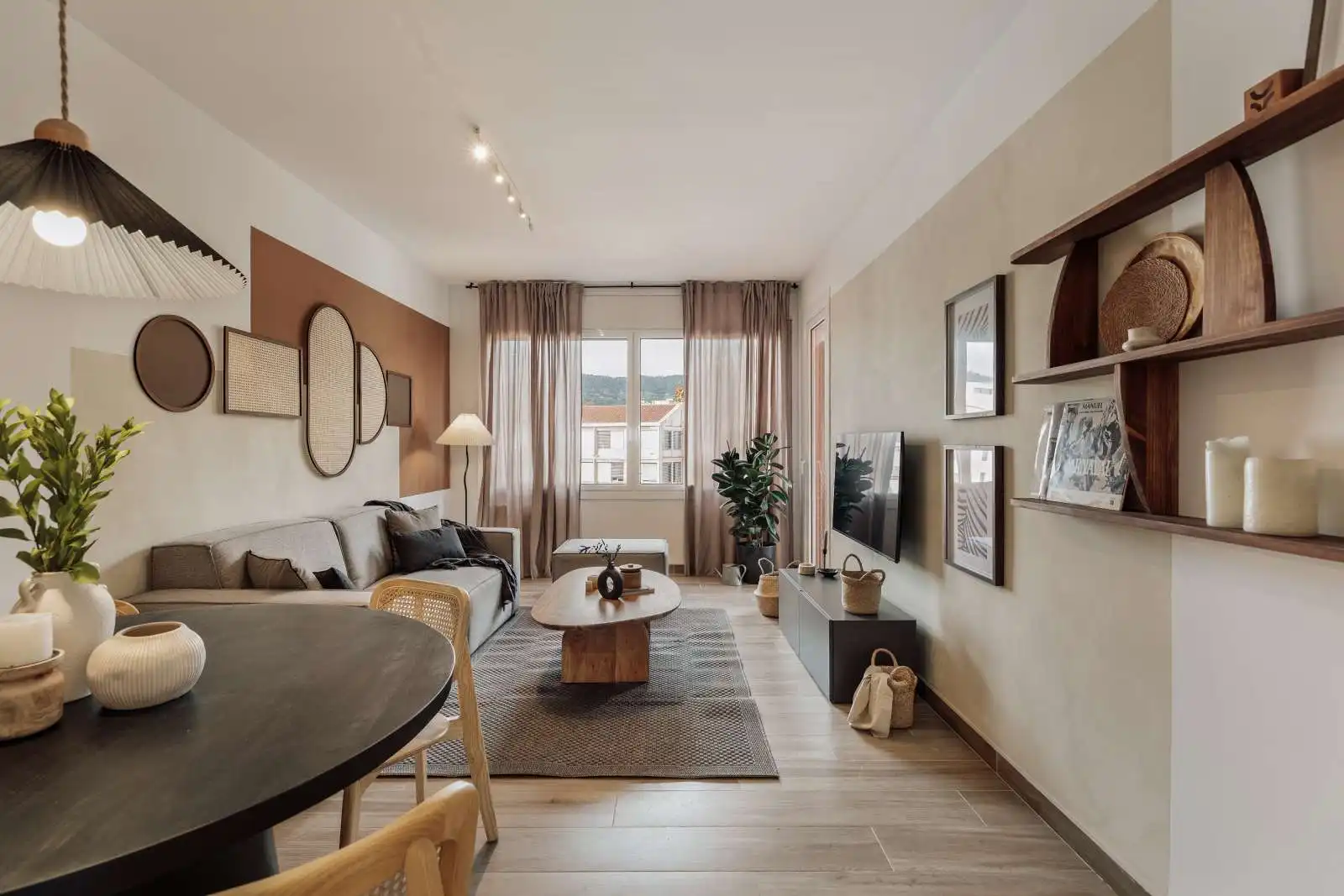 Sala d'estar de Apartament per a compartir en Barcelona amb Aire condicionat, Terrassa i Moblat