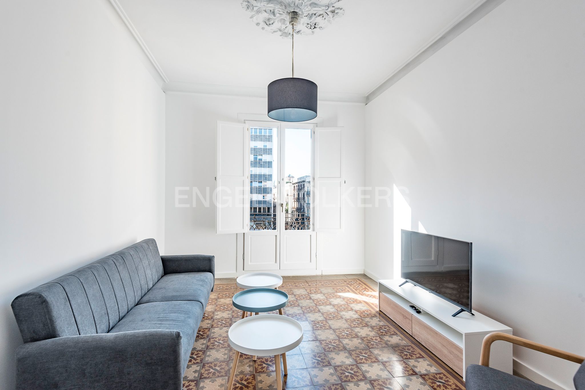 Sala d'estar de Apartament de lloguer en  Barcelona Capital amb Aire condicionat, Calefacció i Traster
