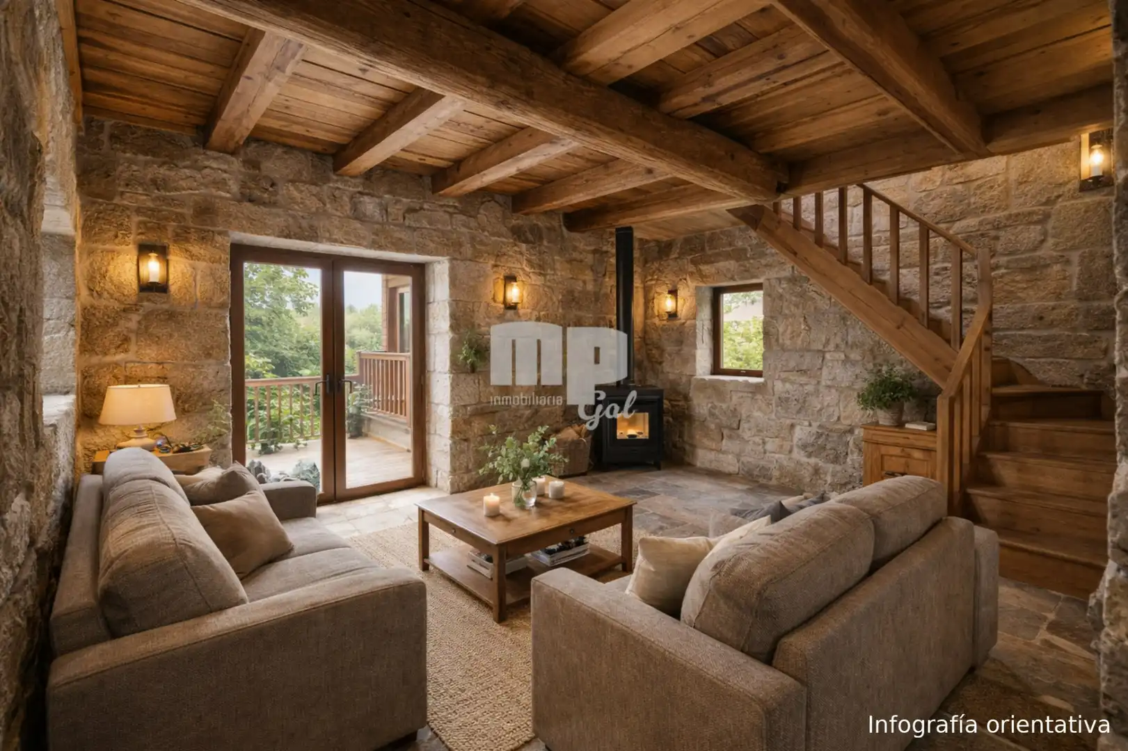 Casa rústica amb jardí en venda a Camiño Rial, imagen 6
