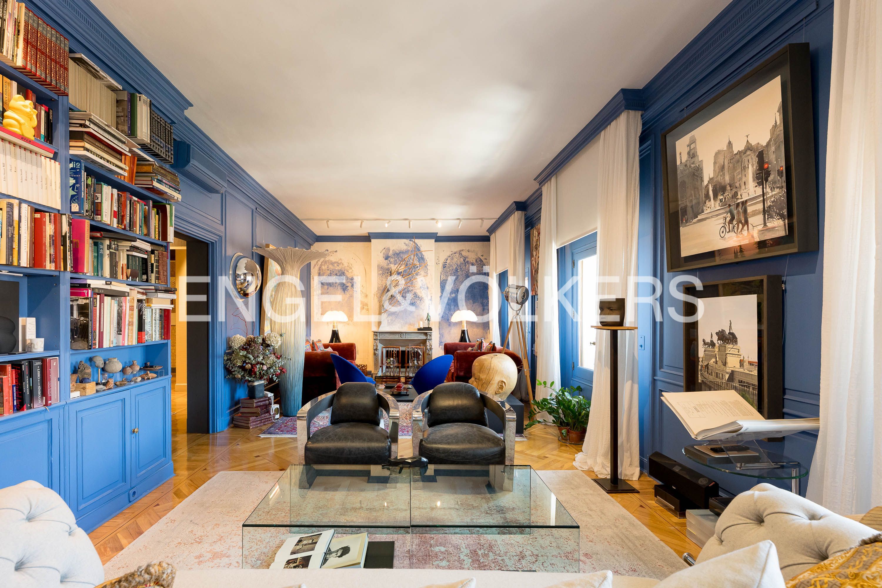 Wohnzimmer von Wohnung zum Verkauf in  Madrid Capital mit Klimaanlage, Heizung und Parkett