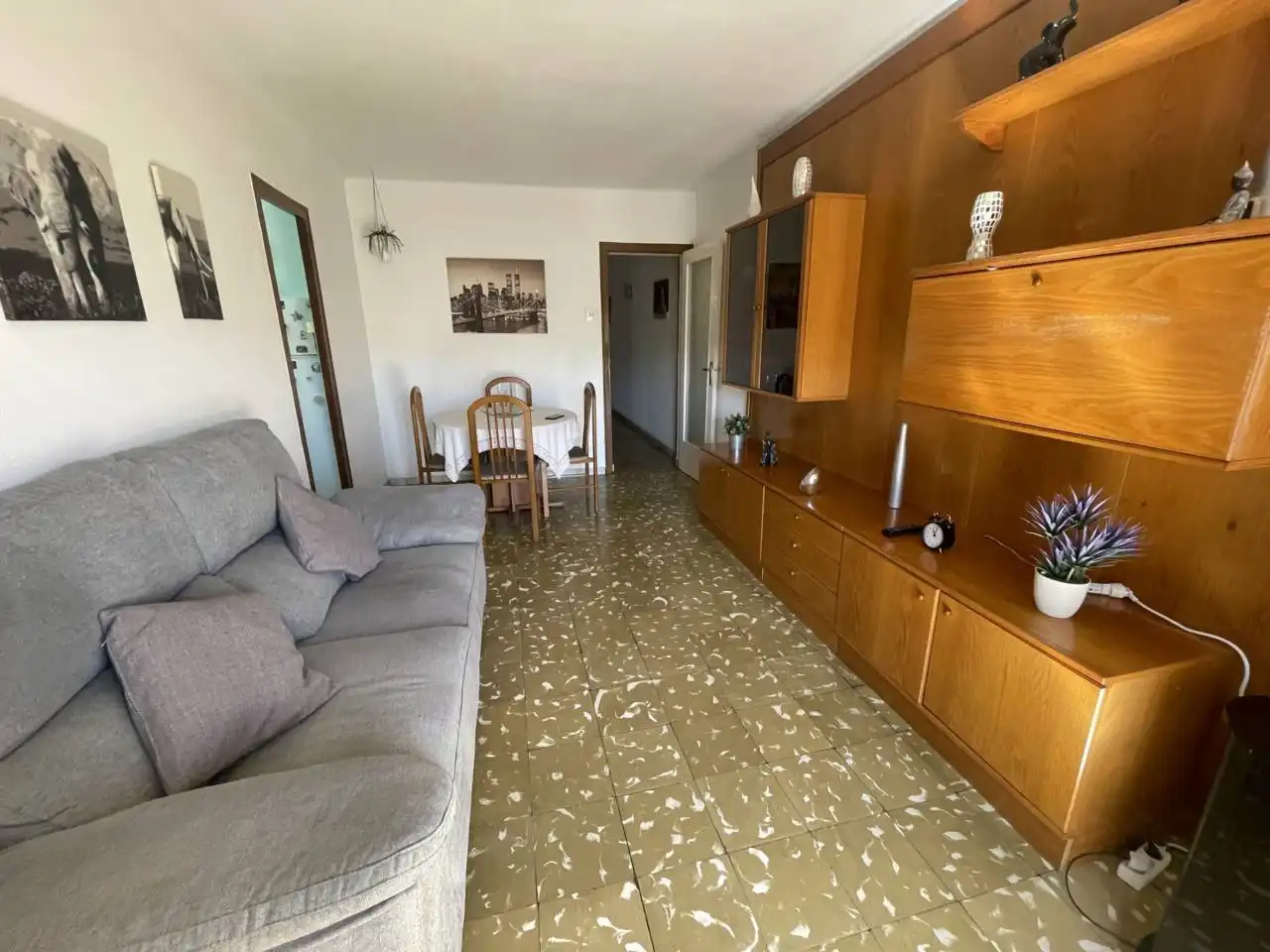 Sala de estar de Apartamento en venta en Granollers con Amueblado y Balcón