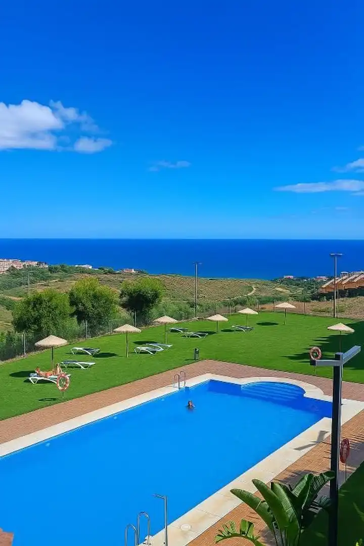 Swimming pool of Attic for sale in Manilva  with Air Conditioner, Terrace and Storage room