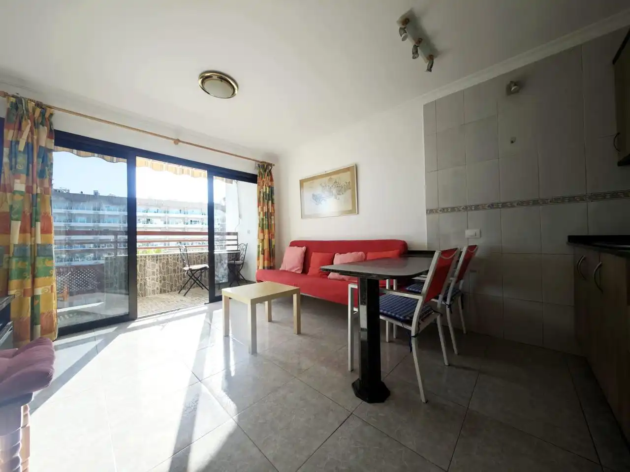 Wohnzimmer von Wohnungen zur Miete in San Bartolomé de Tirajana mit Terrasse, Schwimmbad und Möbliert