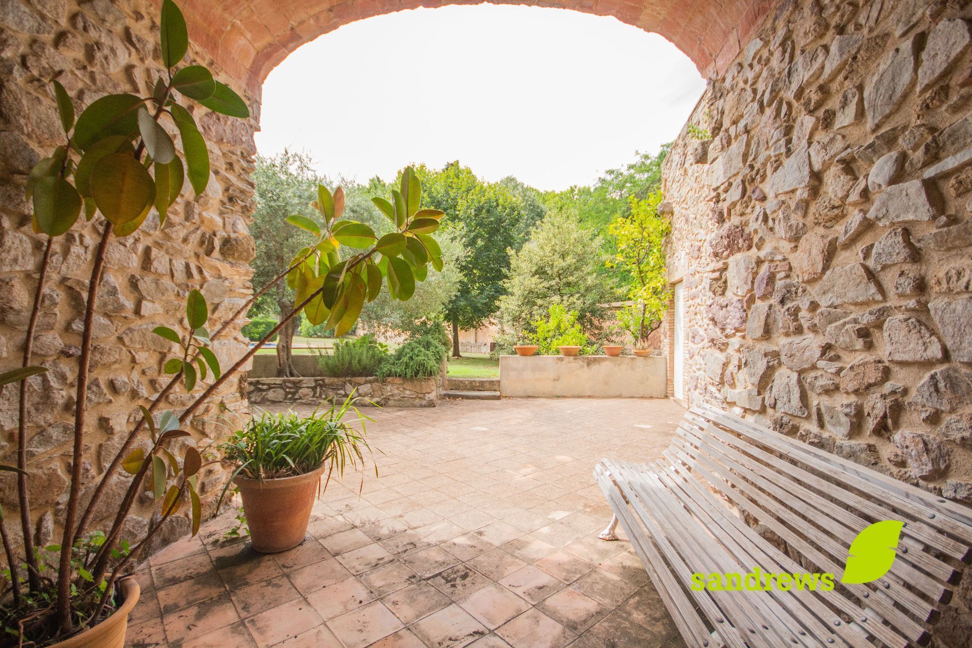 Garden of Single-family semi-detached for sale in Darnius  with Heating, Private garden and Terrace