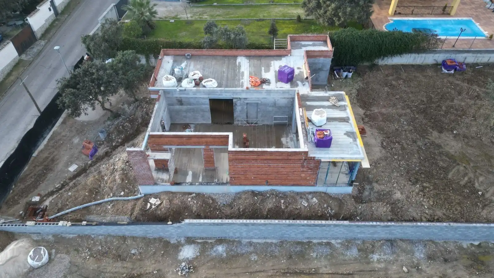 Vista exterior de Casa o chalet en venta en San Román de los Montes con Aire acondicionado, Calefacción y Jardín privado