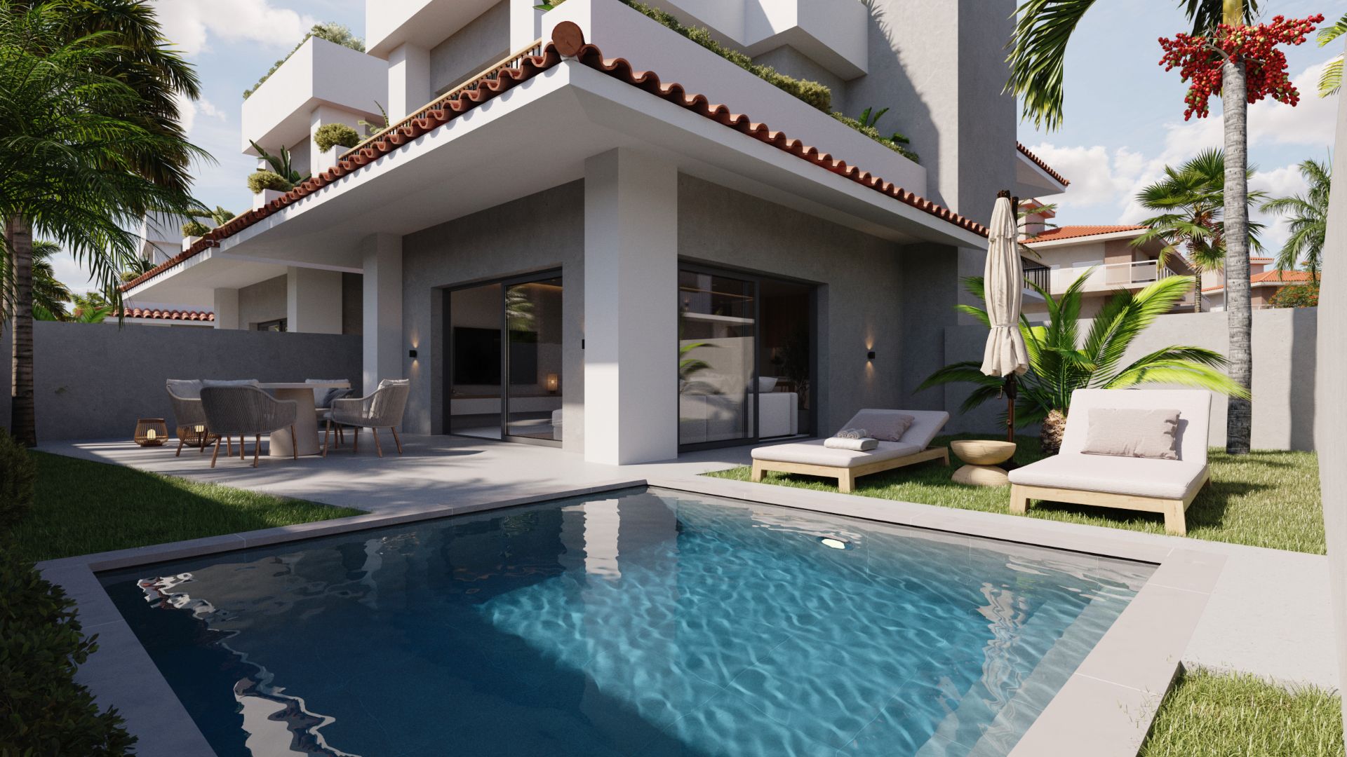 Swimming pool of House or chalet for sale in San Miguel de Abona  with Air Conditioner, Private garden and Terrace