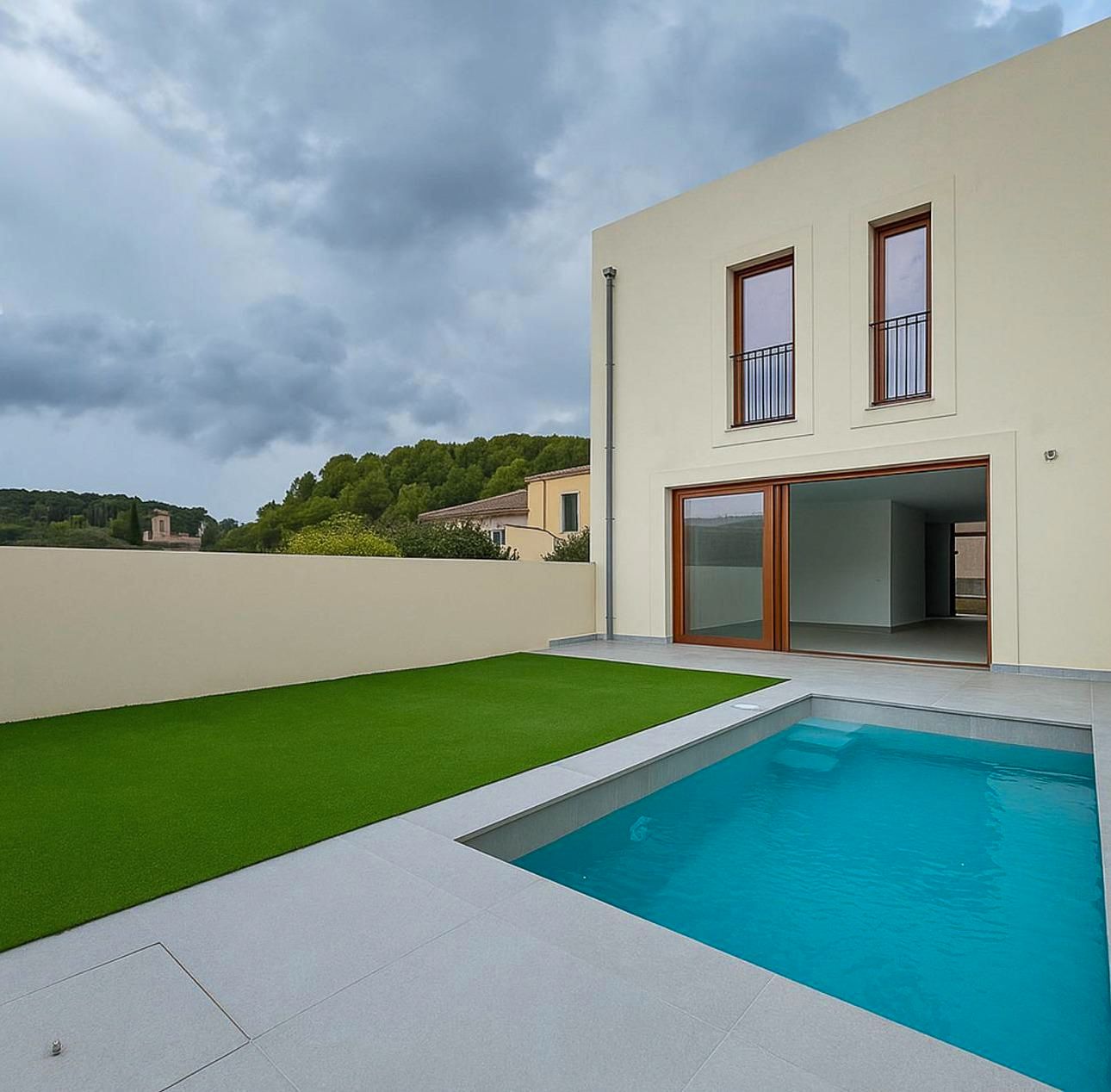 Swimming pool of Single-family semi-detached for sale in Mancor de la Vall  with Air Conditioner, Terrace and Swimming Pool