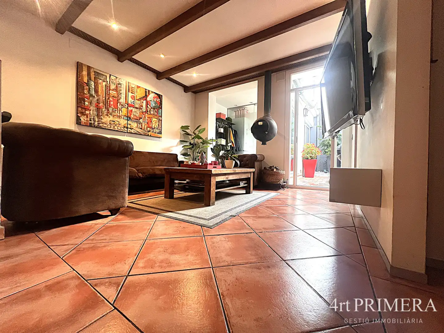 Sala de estar de Casa o chalet en venta en Granollers con Aire acondicionado, Calefacción y Parquet