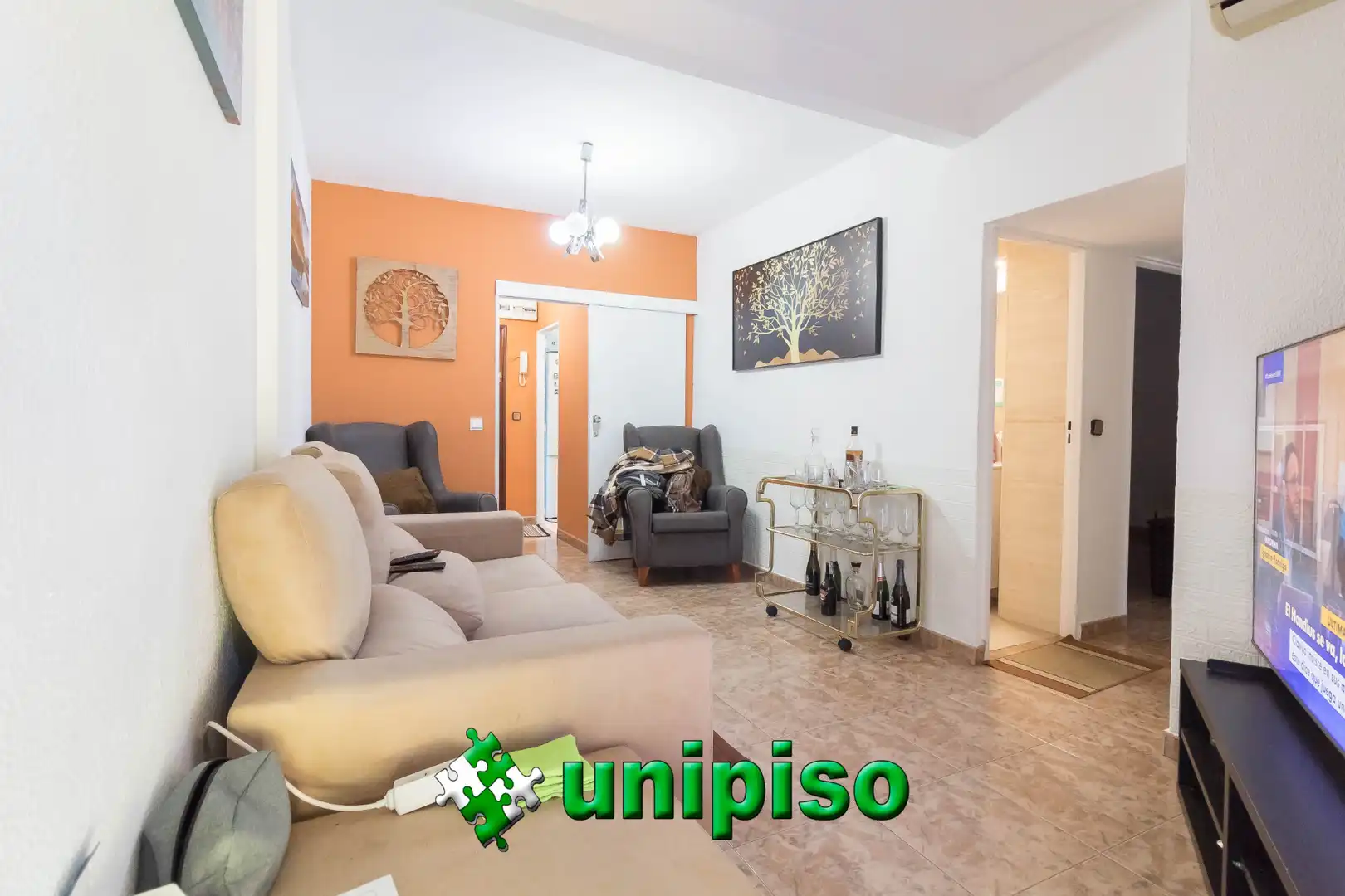 Living room of Flat for sale in Getafe  with Air Conditioner, Heating and Terrace