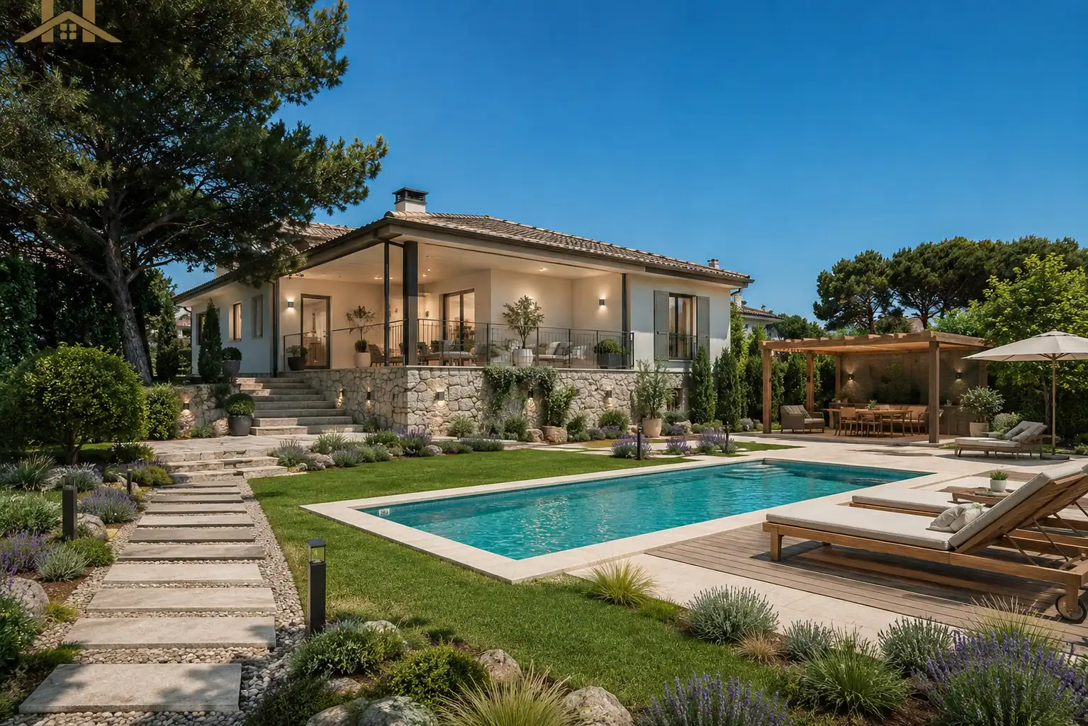 Terraza de Casa o chalet en venta en Villanueva del Pardillo con Jardín privado y Piscina