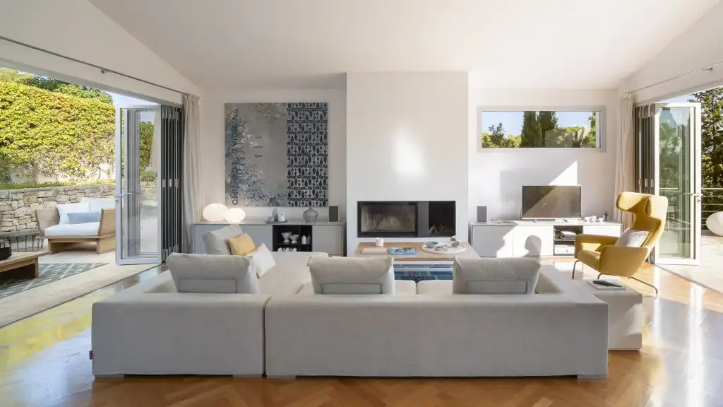 Sala d'estar de Casa o xalet en venda en Calvià amb Aire condicionat, Calefacció i Jardí privat