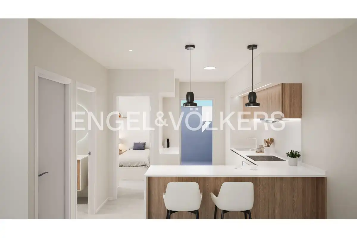 Cocina de Apartamento en venta en Pilar de la Horadada con Aire acondicionado, Calefacción y Terraza