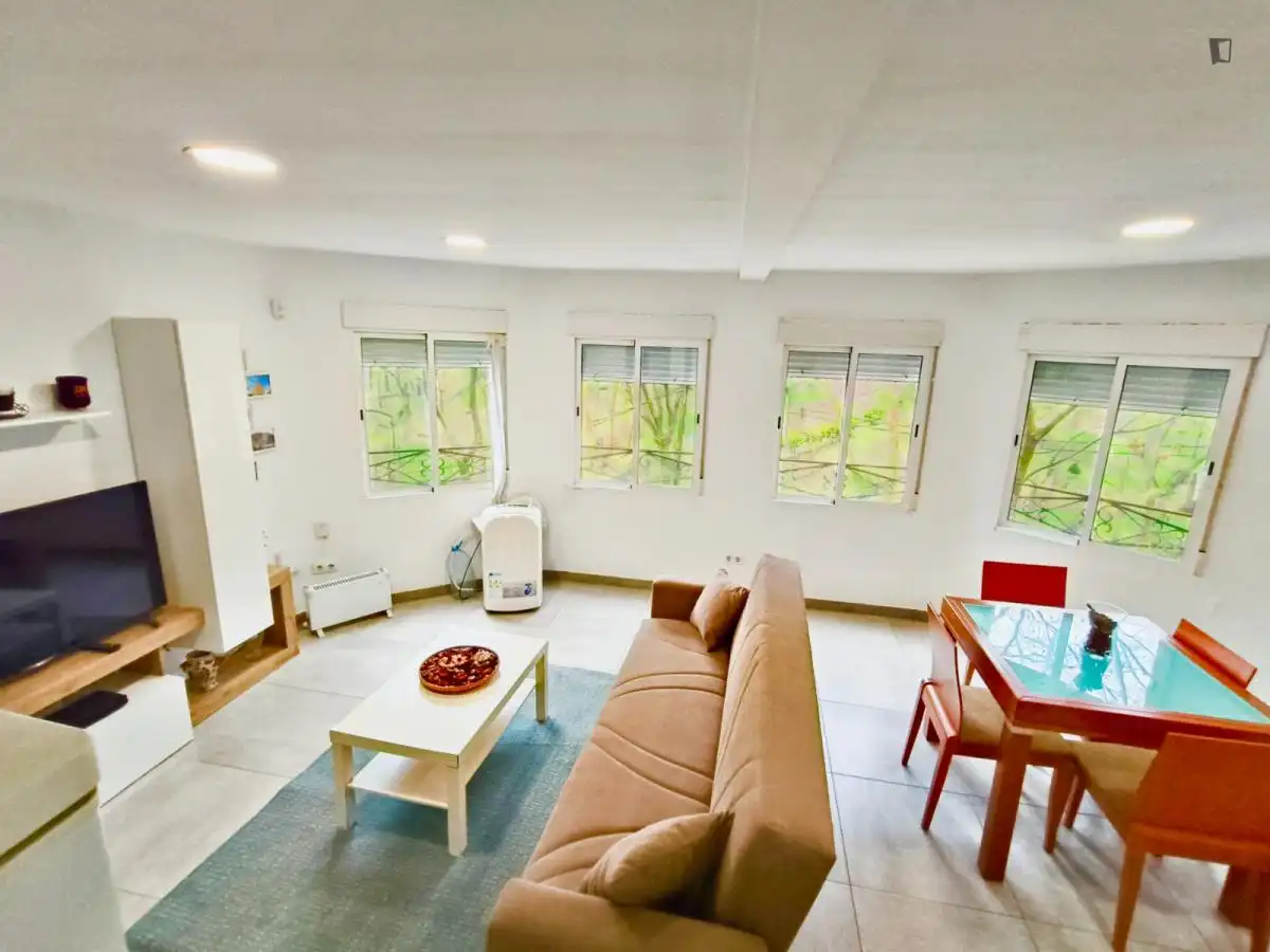 Sala de estar de Apartamento de alquiler en Barcelona con Aire acondicionado, Amueblado y Horno