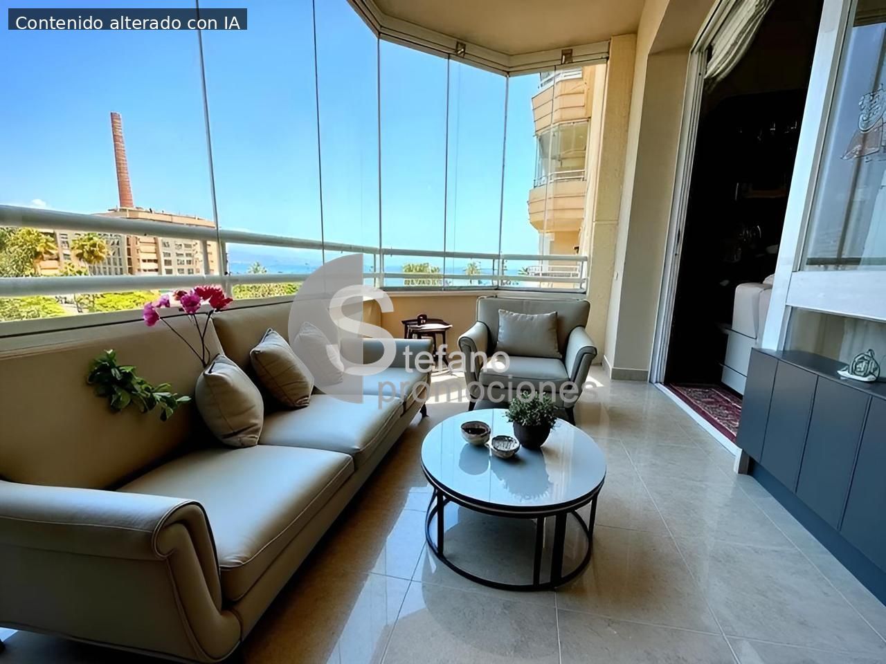 Living room of Flat for sale in Málaga Capital  with Air Conditioner, Terrace and Community pool